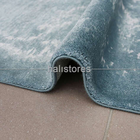%100 Bambu Özel Tezgah Halısı HDX 01 Turkuaz - 4