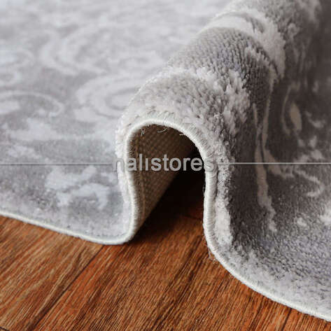 %100 Bambu Özel Tezgah Halısı HDX 02 Gri - 3