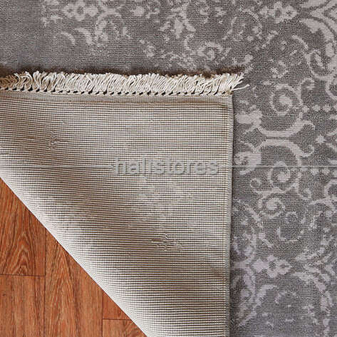 %100 Bambu Özel Tezgah Halısı HDX 02 Gri - 5
