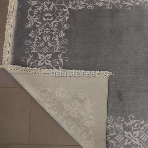 %100 Bambu Özel Tezgah Halısı HDX 11 Gri - 7