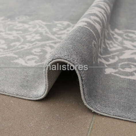 %100 Bambu Özel Tezgah Halısı HDX 11 Gri - 4
