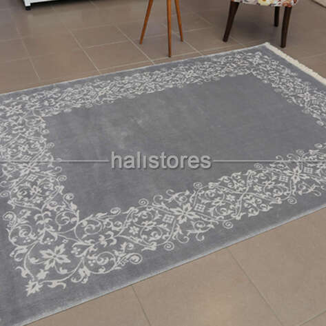%100 Bambu Özel Tezgah Halısı HDX 11 Gri - 2