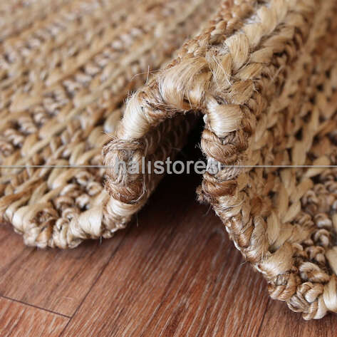 %100 Doğal Choti Jüt Sisal Kilim Halı 1152 Natural - 4