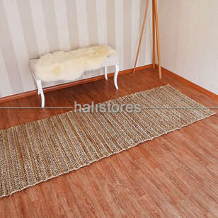 %100 Doğal Choti Jüt Sisal Kilim Halı 1152 Natural (1)