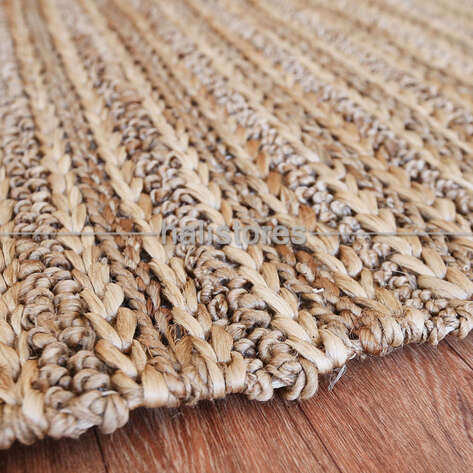 %100 Doğal Choti Jüt Sisal Kilim Halı 1152 Natural - 6