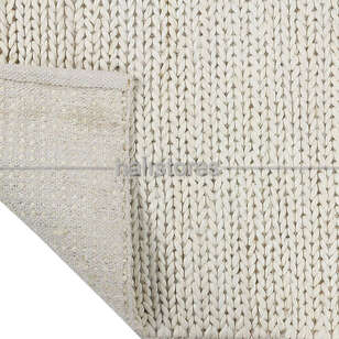 %100 Doğal Choti Jüt Sisal Kilim Halı Beyaz (5)