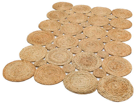%100 Doğal Choti Jüt Sisal Kilim Halı CA-104 Natural - 4