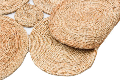 %100 Doğal Choti Jüt Sisal Kilim Halı CA-104 Natural - 6