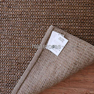 %100 Doğal Choti Jüt Sisal Kilim Halı Kahve (5)