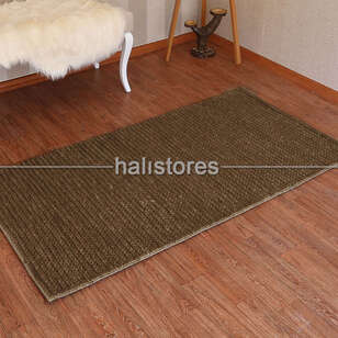 %100 Doğal Choti Jüt Sisal Kilim Halı Kahve (1)