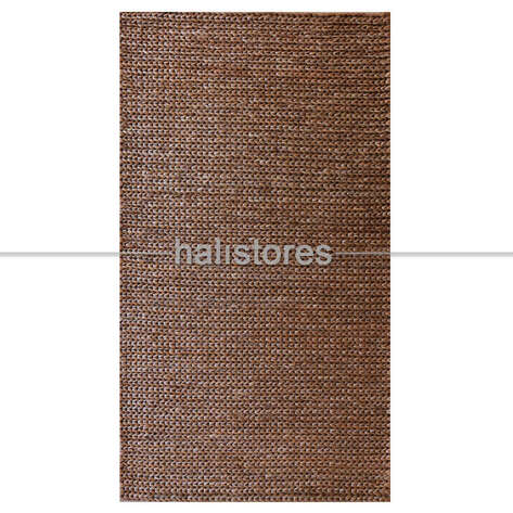 %100 Doğal Choti Jüt Sisal Kilim Halı Kahve - 2