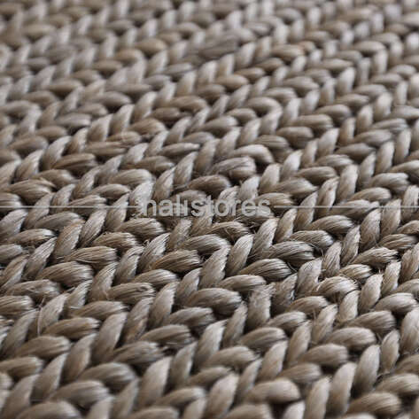 %100 Doğal Choti Jüt Sisal Kilim Halı Koyu Gri - 4