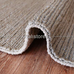 %100 Doğal Choti Jüt Sisal Kilim Halı Koyu Gri (3)