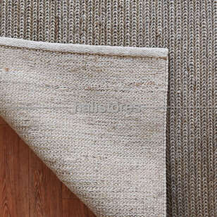 %100 Doğal Choti Jüt Sisal Kilim Halı Koyu Gri (6)