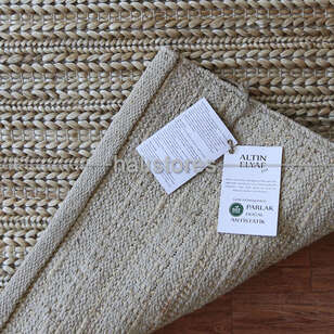 %100 Doğal Choti Jüt Sisal Kilim Halı Krem (5)