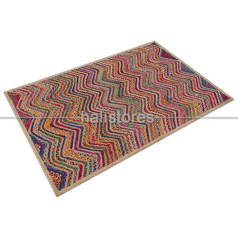 %100 Doğal Choti Jüt Sisal Kilim Halı MX-15 Multi - 2
