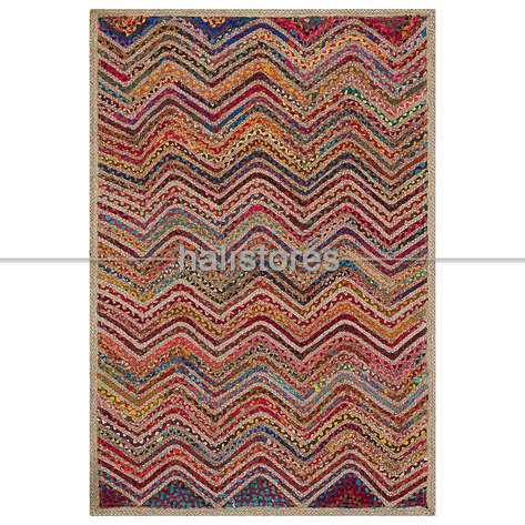 %100 Doğal Choti Jüt Sisal Kilim Halı MX-15 Multi - 3