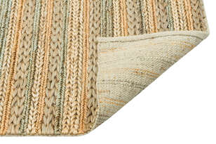%100 Doğal Choti Jüt Sisal Kilim Halı S-1103 Gri Multi (4)