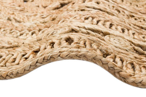 %100 Doğal Choti Jüt Sisal Yuvarlak Kilim Halı CA-106 - 5