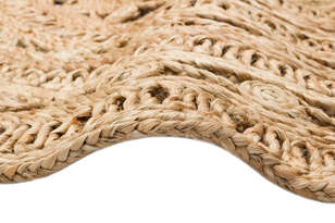 %100 Doğal Choti Jüt Sisal Yuvarlak Kilim Halı CA-106 (5)