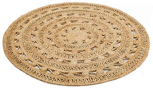 %100 Doğal Choti Jüt Sisal Yuvarlak Kilim Halı CA-106 (4)