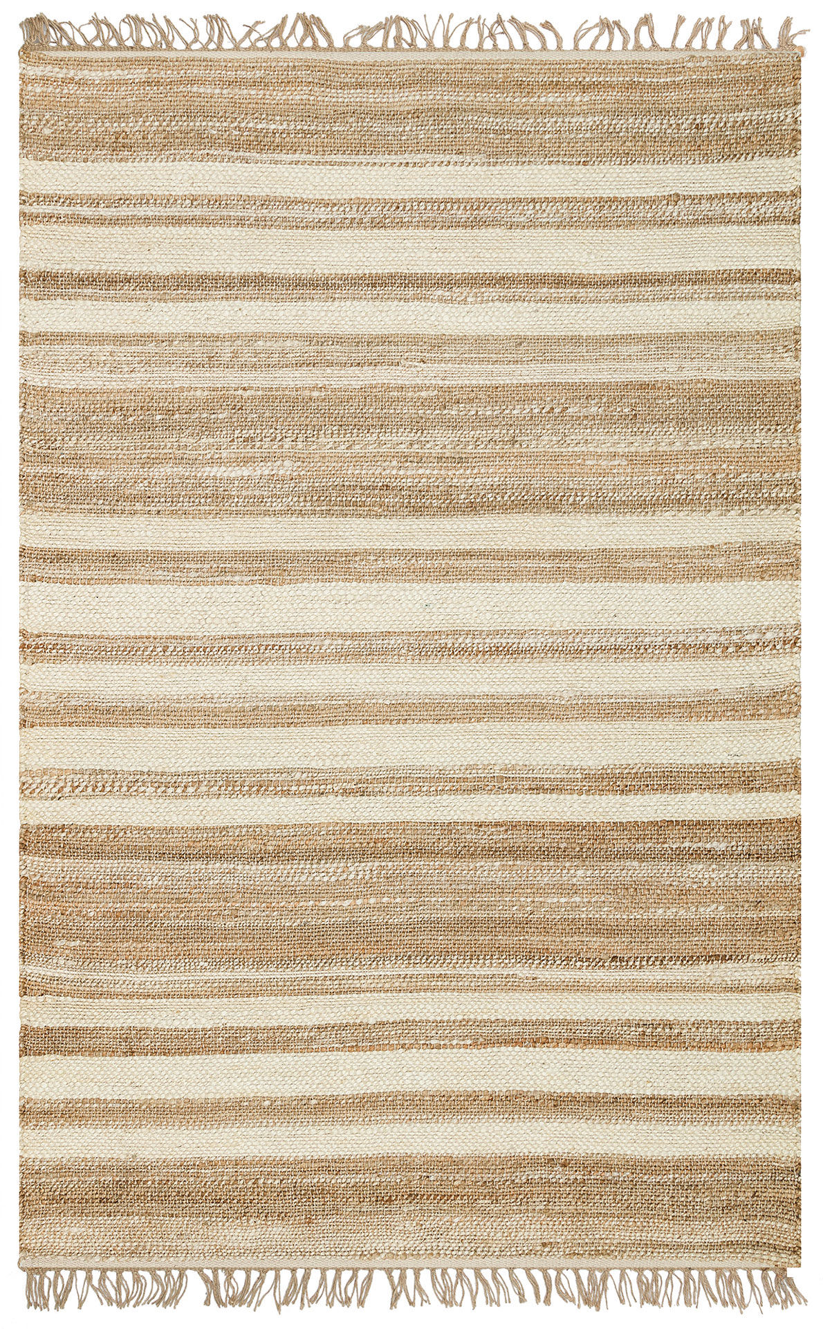 %100 Doğal Jüt Sisal Kilim Halı ECH 11 Natural-Beyaz