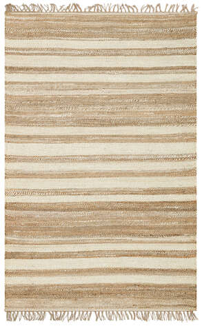 %100 Doğal Jüt Sisal Kilim Halı ECH 11 Natural-Beyaz - 1