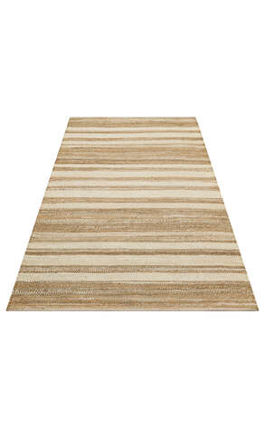 %100 Doğal Jüt Sisal Kilim Halı ECH 11 Natural-Beyaz - 2