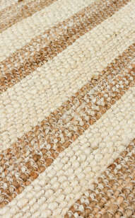 %100 Doğal Jüt Sisal Kilim Halı ECH 11 Natural-Beyaz (4)