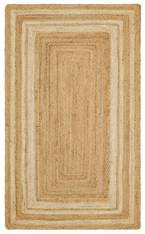 %100 Doğal Jüt Sisal Kilim Halı ECH 10 Natural-Beyaz - 1
