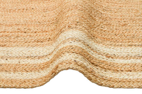 %100 Doğal Jüt Sisal Kilim Halı ECH 10 Natural-Beyaz - 4