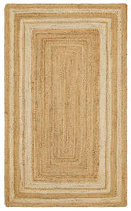 %100 Doğal Jüt Sisal Kilim Halı ECH 10 Natural-Beyaz (1)