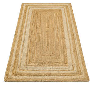 %100 Doğal Jüt Sisal Kilim Halı ECH 10 Natural-Beyaz (3)