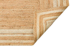 %100 Doğal Jüt Sisal Kilim Halı ECH 10 Natural-Beyaz (5)