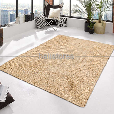 %100 Doğal Jüt Sisal Kilim Halı ECH 10 Natural - 2