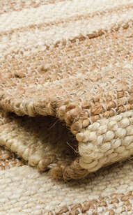 %100 Doğal Jüt Sisal Kilim Halı ECH 11 Natural-Beyaz (5)