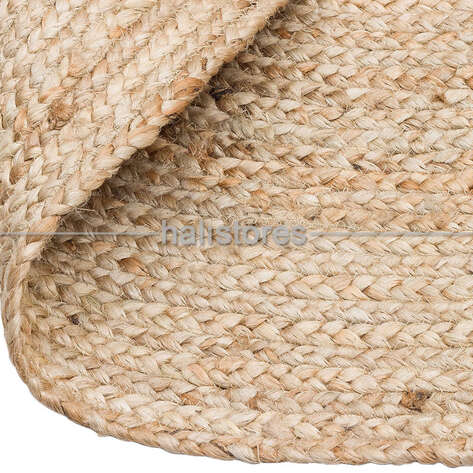 %100 Doğal Jüt Sisal Yuvarlak Kilim Halı ECH 01R Natural - 4