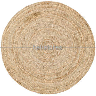 %100 Doğal Jüt Sisal Yuvarlak Kilim Halı ECH 01R Natural (1)