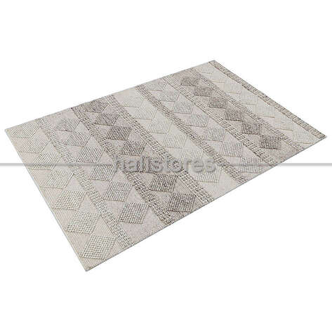 %100 Doğal Yün Örgü Halı Jade 01 Bej - 3