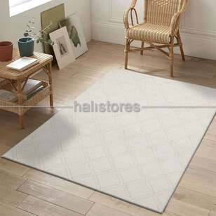 Halıstores - %100 Doğal Yün Örgü Halı Jade Krem