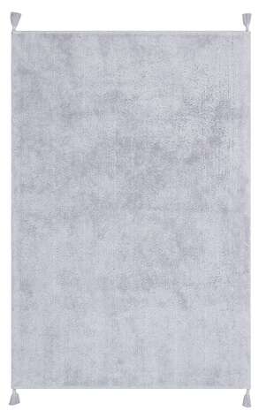 %100 Pamuk Bebek ve Çocuk Odası Halısı Cotton Boon Plain Gri - 1