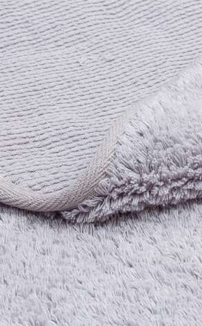 %100 Pamuk Yuvarlak Bebek ve Çocuk Odası Halısı Cotton Boon Plain Gri - 4