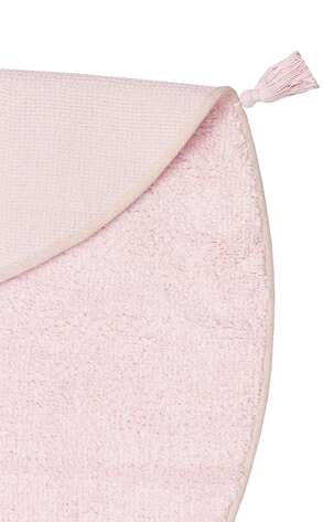 %100 Pamuk Yuvarlak Bebek ve Çocuk Odası Halısı Cotton Boon Plain Pudra - 5