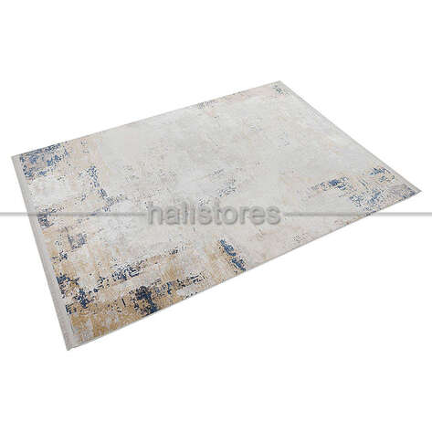%100 Viskon İpek Dokulu Lüks Halı 04 Krem Gri - 3