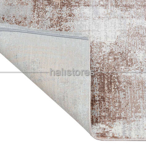 %100 Viskon İpek Dokulu Lüks Halı 14 Krem Vizon - 5