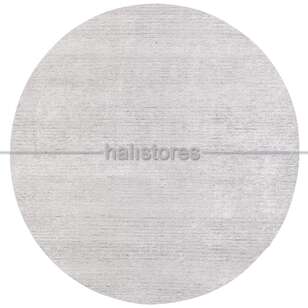 Açık Gri Renkli Yuvarlak Halı Zen (1)