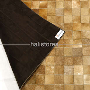 Açık Kahve-Krem Geçişli Deri Patchwork Halı (5)