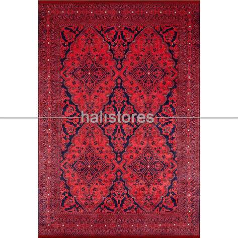 Afgan Bordo Baskılı Yolluk Halı Zen - 1