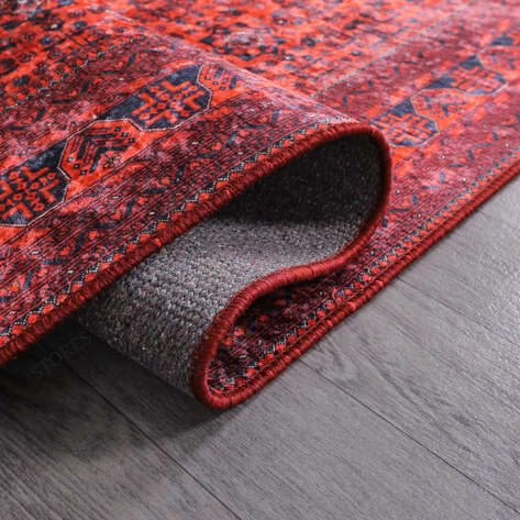 Afgan Bordo Yolluk Halı Zen 036 - 5