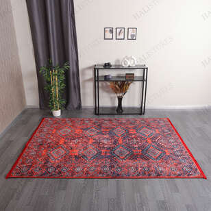 Afgan Desenli Bordo Halı Zen 947 (1)
